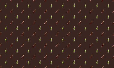 Farklı aksesuarlara sahip renkli arkaplan