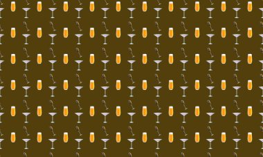 Farklı aksesuarlara sahip renkli arkaplan