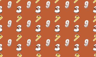 Farklı aksesuarlara sahip renkli arkaplan