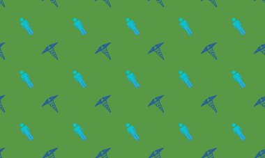 Farklı aksesuarlara sahip renkli arkaplan