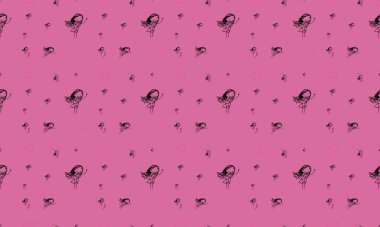 Farklı aksesuarlara sahip renkli arkaplan