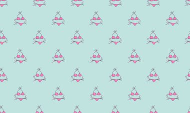 Farklı aksesuarlara sahip renkli arkaplan