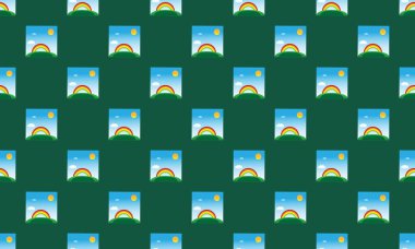 Farklı aksesuarlara sahip renkli arkaplan