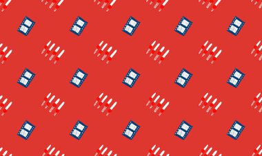 Farklı aksesuarlara sahip renkli arkaplan