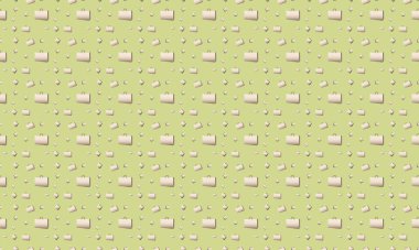 Farklı aksesuarlara sahip renkli arkaplan