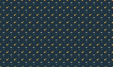 Farklı aksesuarlara sahip renkli arkaplan