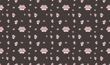 Farklı aksesuarlara sahip renkli arkaplan