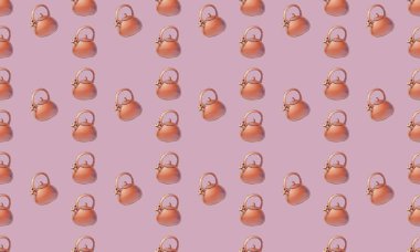 Farklı aksesuarlara sahip renkli arkaplan