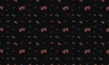 Farklı aksesuarlara sahip renkli arkaplan