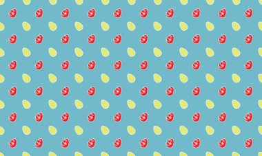 Farklı aksesuarlara sahip renkli arkaplan