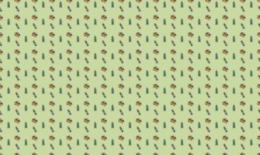 Farklı aksesuarlara sahip renkli arkaplan