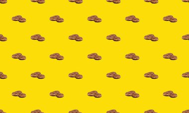 Farklı aksesuarlara sahip renkli arkaplan