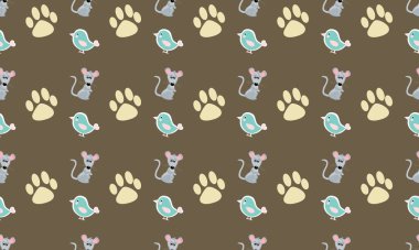 Colored background with different accessories clipart