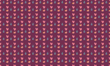 Farklı aksesuarlara sahip renkli arkaplan