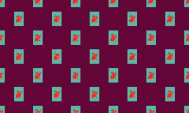 Farklı aksesuarlara sahip renkli arkaplan