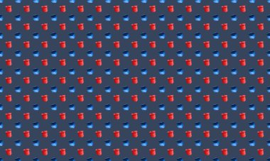 Farklı aksesuarlara sahip renkli arkaplan