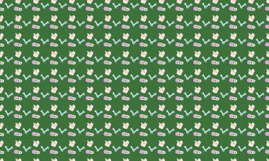 Farklı aksesuarlara sahip renkli arkaplan