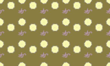 Farklı aksesuarlara sahip renkli arkaplan