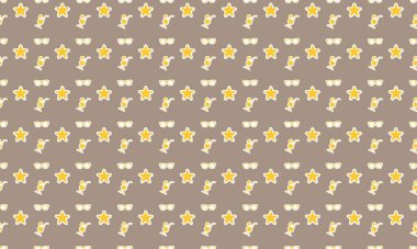 Farklı aksesuarlara sahip renkli arkaplan