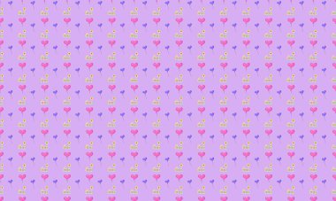 Farklı aksesuarlara sahip renkli arkaplan