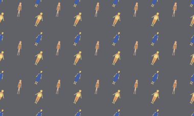 Farklı aksesuarlara sahip renkli arkaplan