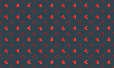 Farklı aksesuarlara sahip renkli arkaplan