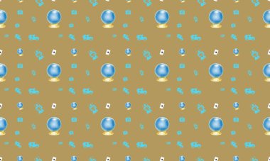 Farklı aksesuarlara sahip renkli arkaplan