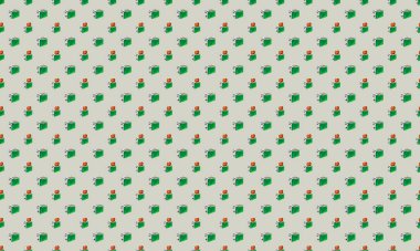 Farklı aksesuarlara sahip renkli arkaplan