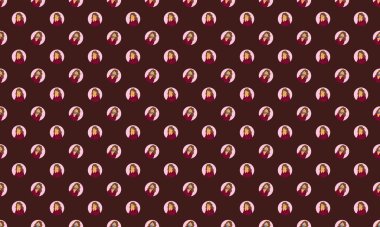 Farklı aksesuarlara sahip renkli arkaplan