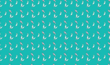 Farklı aksesuarlara sahip renkli arkaplan