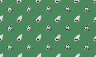 Farklı aksesuarlara sahip renkli arkaplan