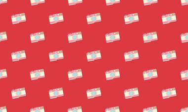 Farklı aksesuarlara sahip renkli arkaplan