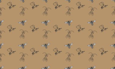 Farklı aksesuarlara sahip renkli arkaplan