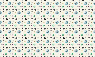 Farklı aksesuarlara sahip renkli arkaplan