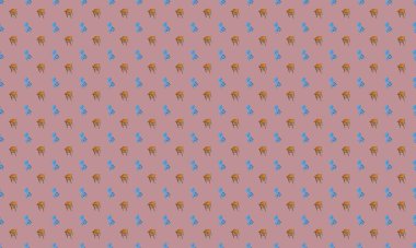 Farklı aksesuarlara sahip renkli arkaplan