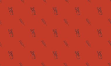 Farklı aksesuarlara sahip renkli arkaplan