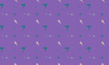 Farklı aksesuarlara sahip renkli arkaplan