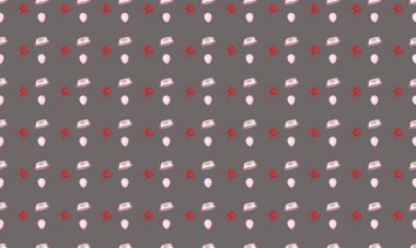 Farklı aksesuarlara sahip renkli arkaplan