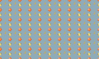 Farklı aksesuarlara sahip renkli arkaplan