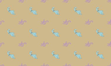 Farklı aksesuarlara sahip renkli arkaplan