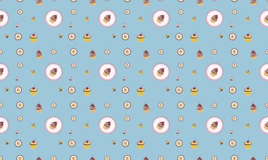 Farklı aksesuarlara sahip renkli arkaplan