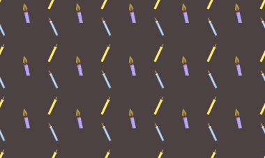 Farklı aksesuarlara sahip renkli arkaplan