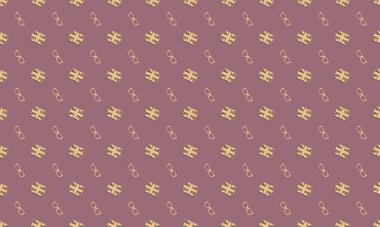 Farklı aksesuarlara sahip renkli arkaplan