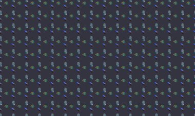 Farklı aksesuarlara sahip renkli arkaplan