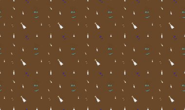 Farklı aksesuarlara sahip renkli arkaplan