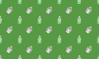 Farklı aksesuarlara sahip renkli arkaplan