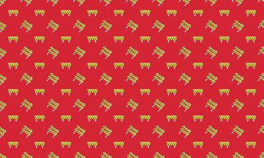 Farklı aksesuarlara sahip renkli arkaplan