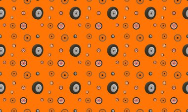 Farklı aksesuarlara sahip renkli arkaplan