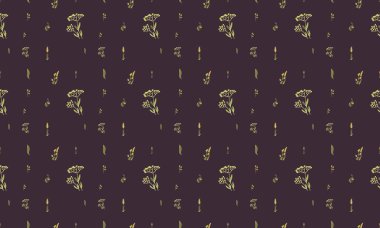 Farklı aksesuarlara sahip renkli arkaplan