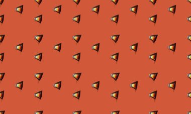 Farklı aksesuarlara sahip renkli arkaplan